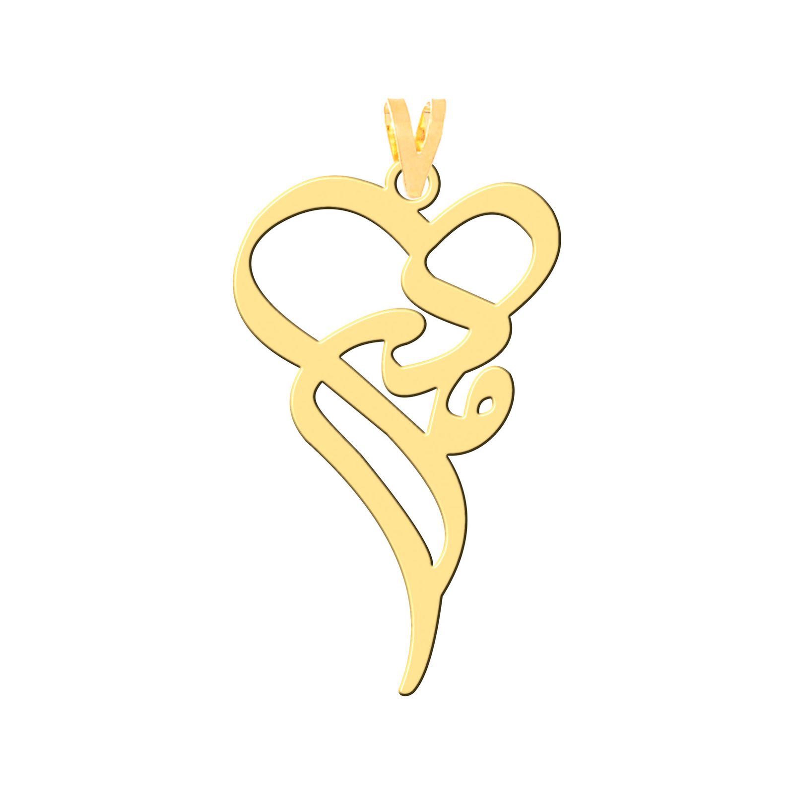 آویز گردنبند طلا 18 عیار زنانه کرابو طرح مادر مدل Kr3437 - - 1