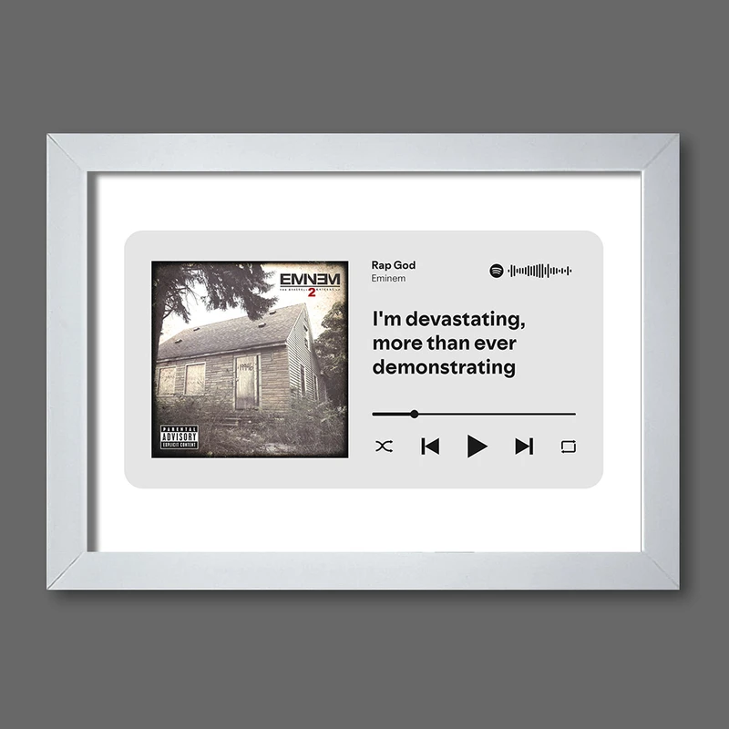 تابلو موزیکال مدل متن دار طرح Rap God by Eminem