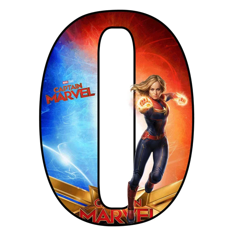   استند رومیزی تولد مدل عدد 0 طرح کاپیتان مارول کد 1513