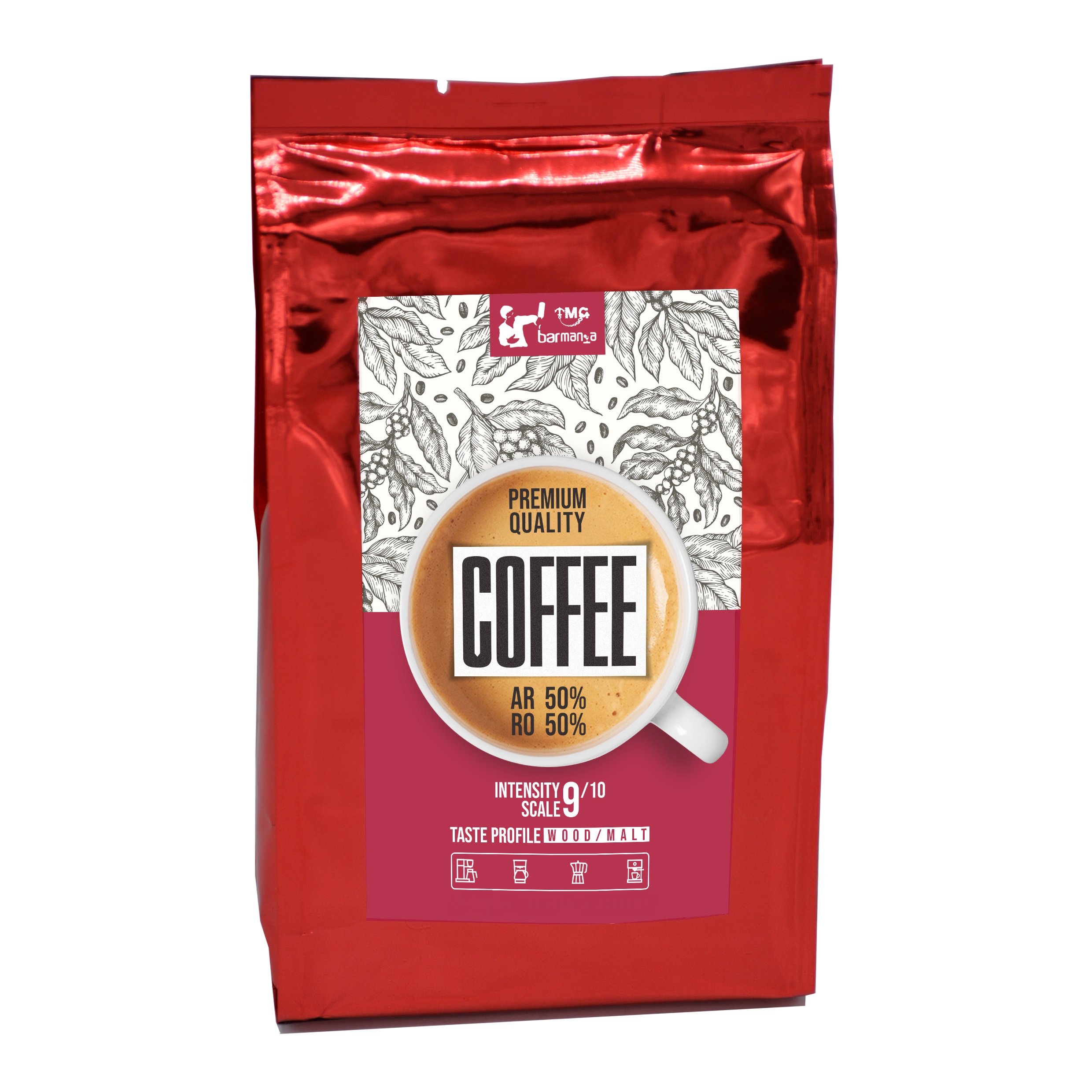 قهوه اسپرسو 50% عربیکا بارمن - 250 گرم