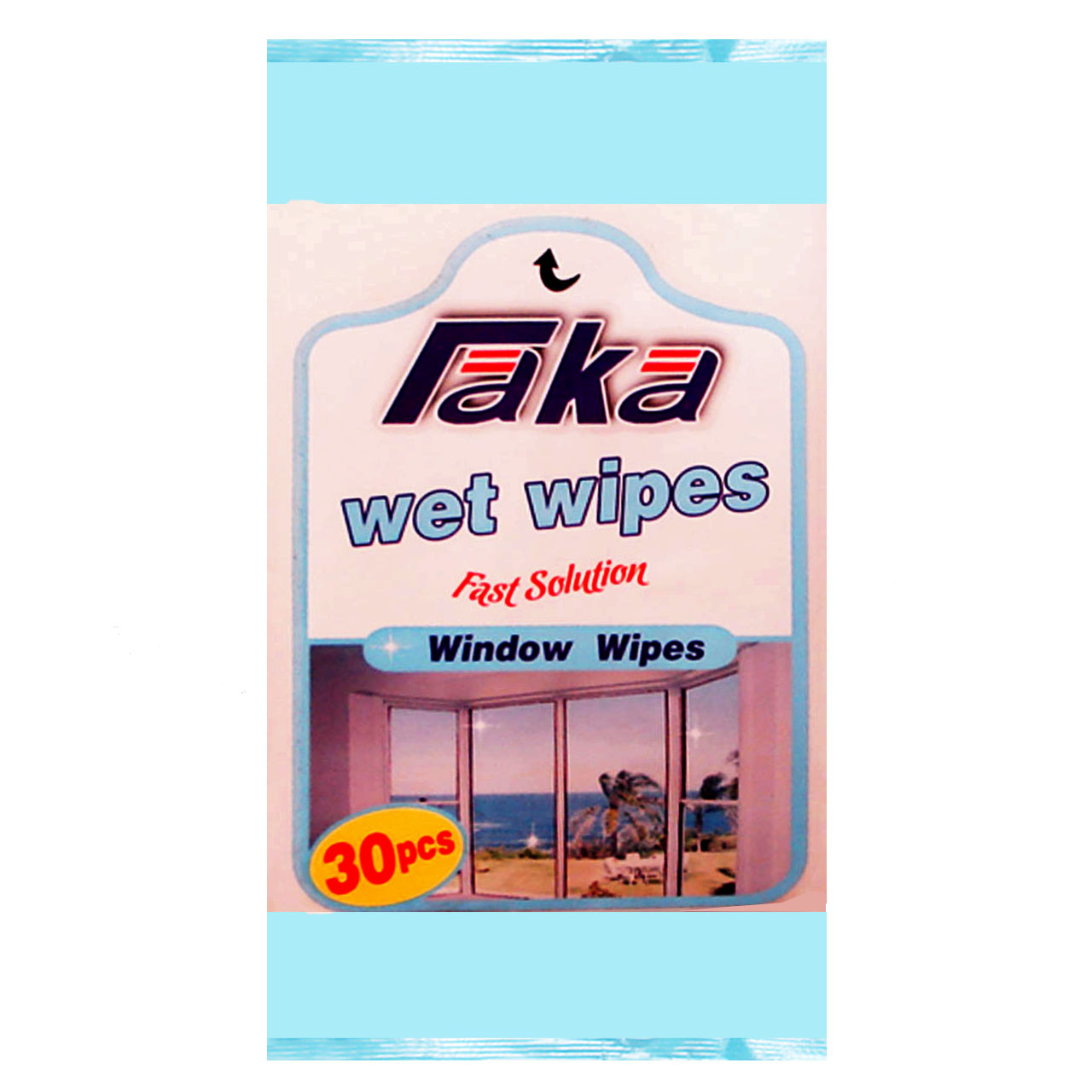 دستمال مرطوب فاکا مدل WINDOW WIPES بسته 30 عددی