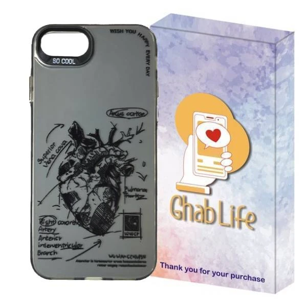 کاور قاب لایف مدل سوکول طرح آناتومی قلب مناسب برای گوشی موبایل اپل iPhone 7