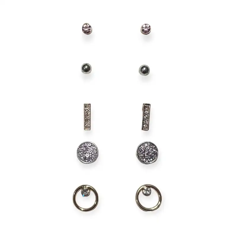 گوشواره زنانه مدل لوکس بسته ۵ عددی