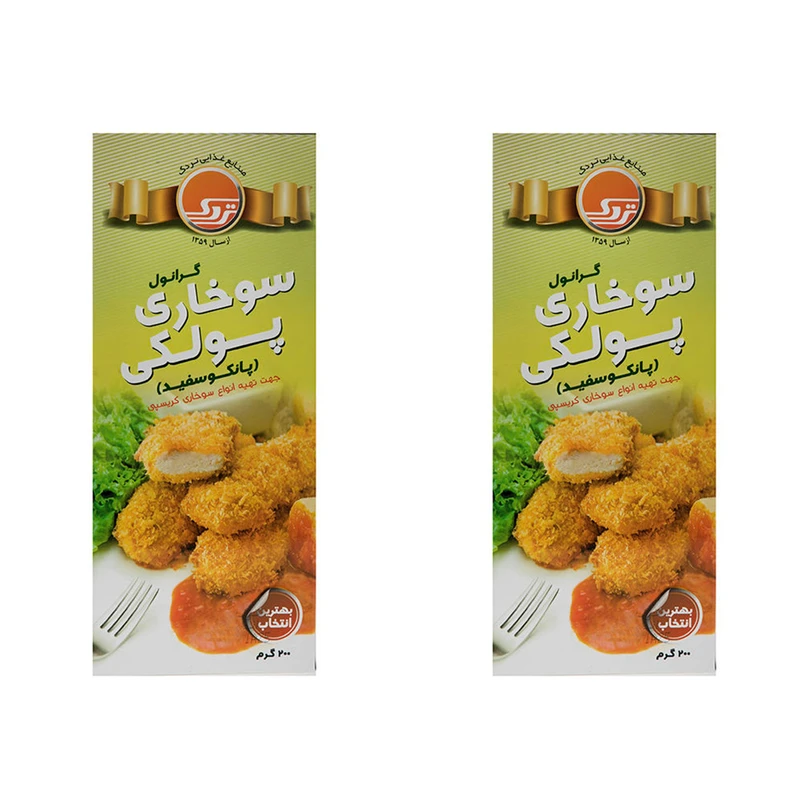 گرانول سوخاری پولکی پانکو سفید تردک مقدار 200 گرم بسته 2 عددی