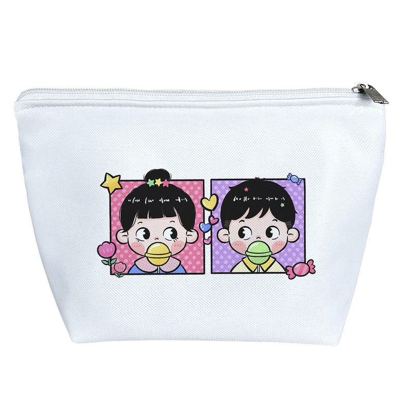 کیف لوازم آرایش دخترانه خندالو مدل دختر و پسر بامزه کد H877