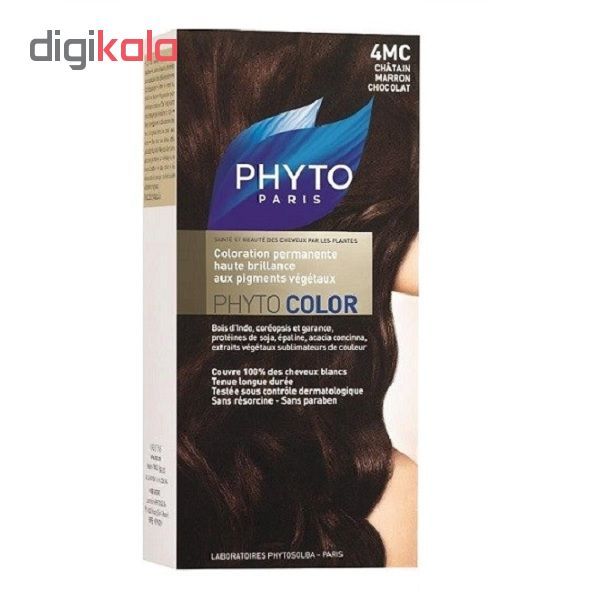 کیت رنگ موی فیتو مدل PHYTO COLOR شماره 4MC حجم 40 میلی لیتر -  - 2