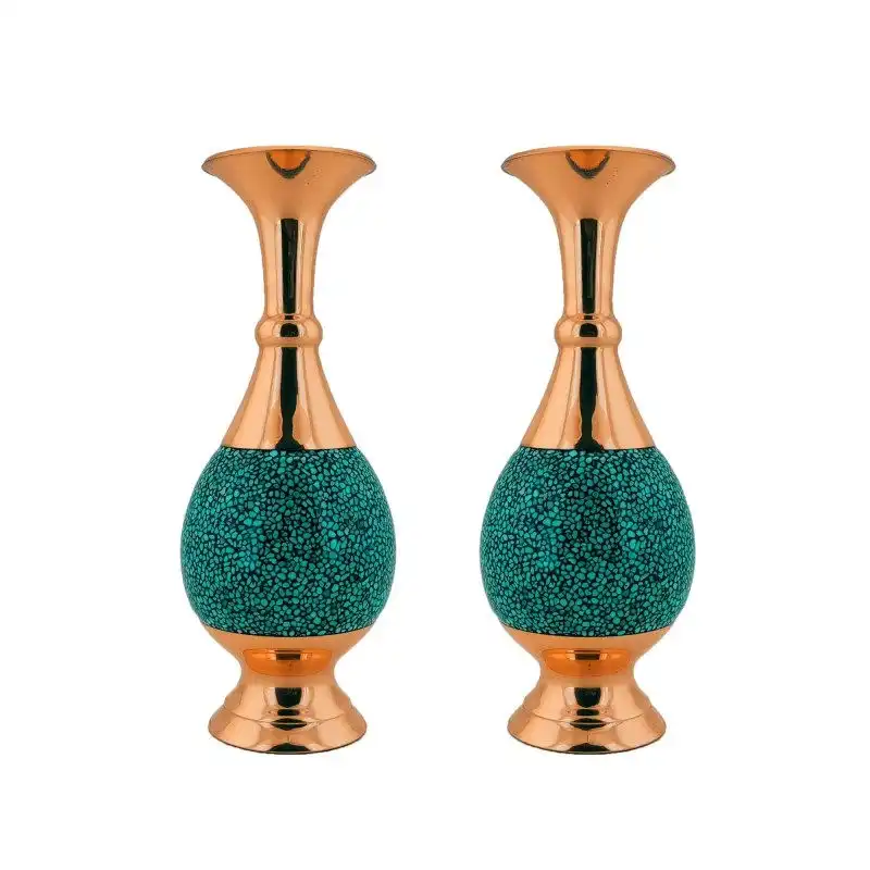 گلدان فیروزه کوبی مدل F102 کد 30 بسته 2 عددی