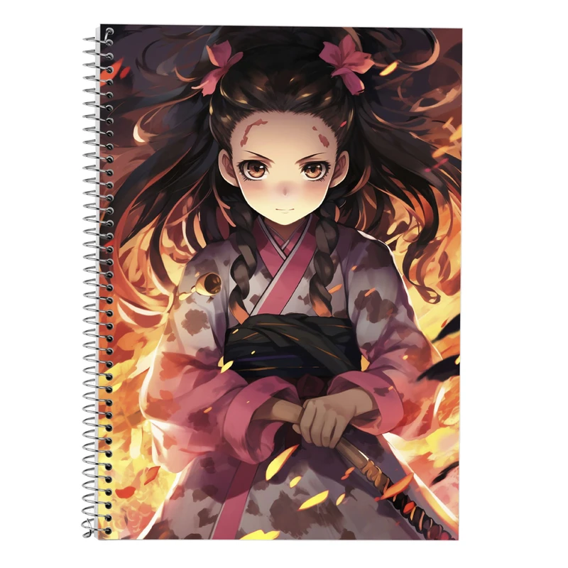 دفتر زبان 50 برگ مدوپد مدل سه خط طرح Demon Slayer کد DF10992