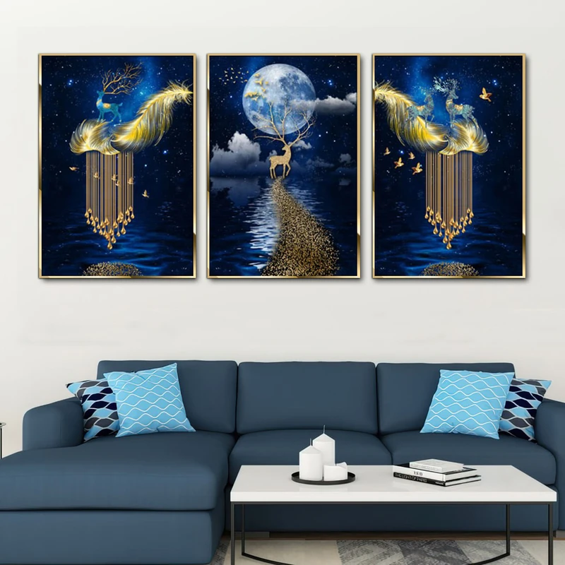 تابلو آتریسا طرح مدرن مدل AT00553 مجموعه 3 عددی