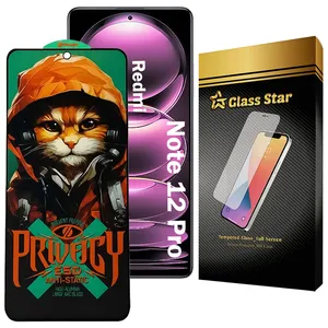 Glass Star CATPRVS Privacy Screen Protector For Xiaomi Redmi Note 12 Pro 4G / Redmi Note 12 Pro 5G