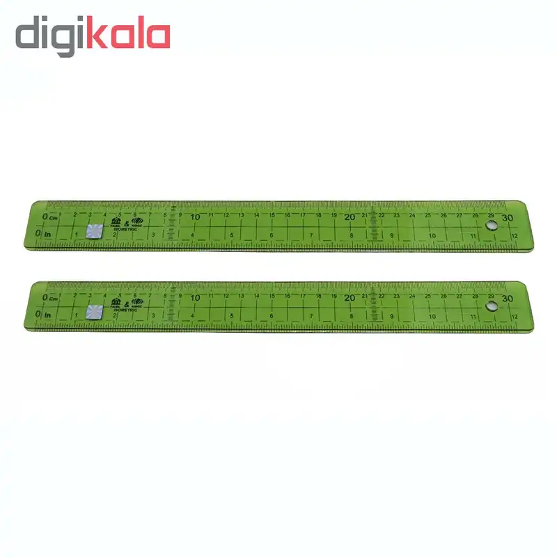 خط کش 30 سانتیمتری فابل کد FB609 بسته دو عددی