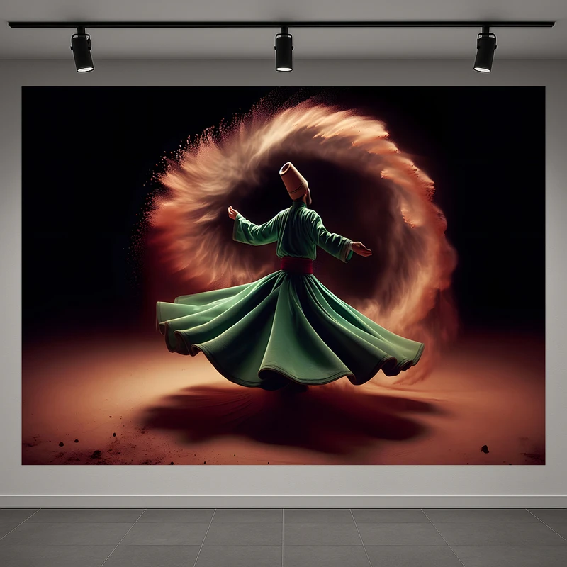 پوستر طرح رقص سماع مدل عرفانی کد AR3058948