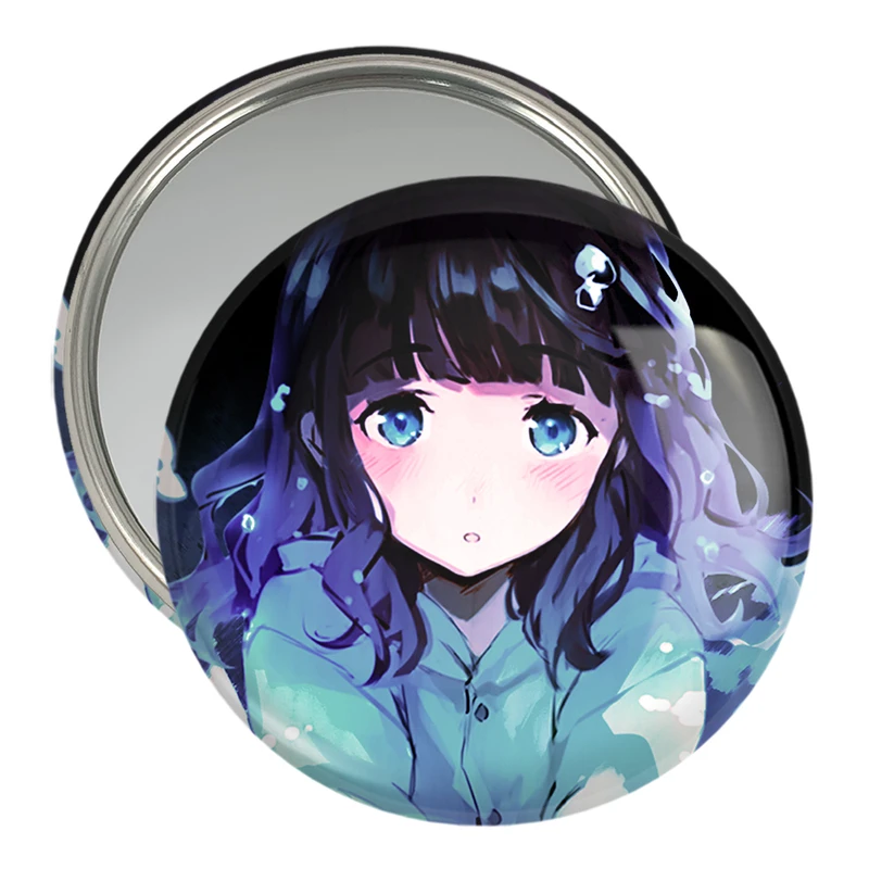 آینه جیبی خندالو مدل دختر انیمه ای  کد 18021