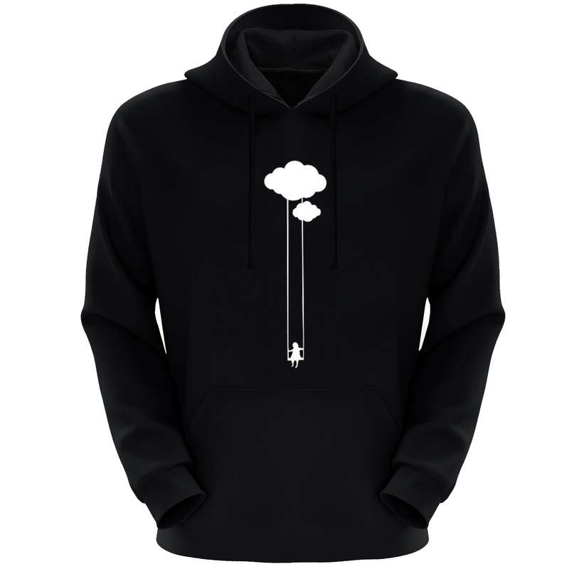 هودی زنانه مدل تاب و ابر F293 رنگ مشکی