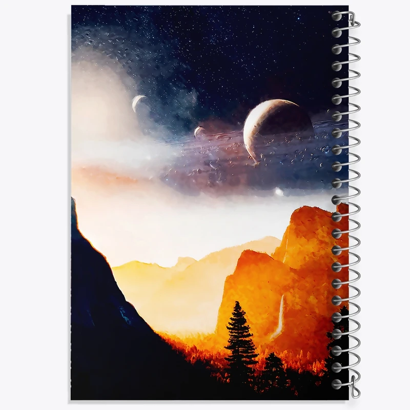 دفتر ژورنال نویسی 50 برگ خندالو مدل نقطه ای طرح کهکشان کد F1183