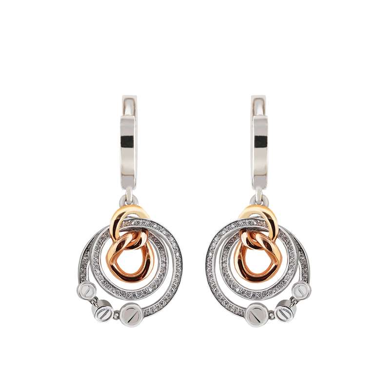 گوشواره طلا 18 عیار زنانه مدل 12251