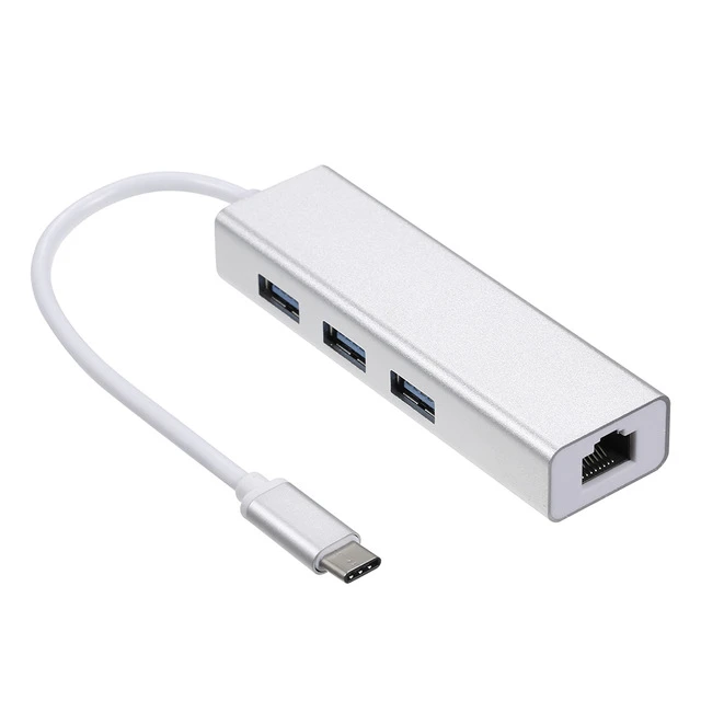 مبدل USB-C به LAN/USB3 مدل 3ports