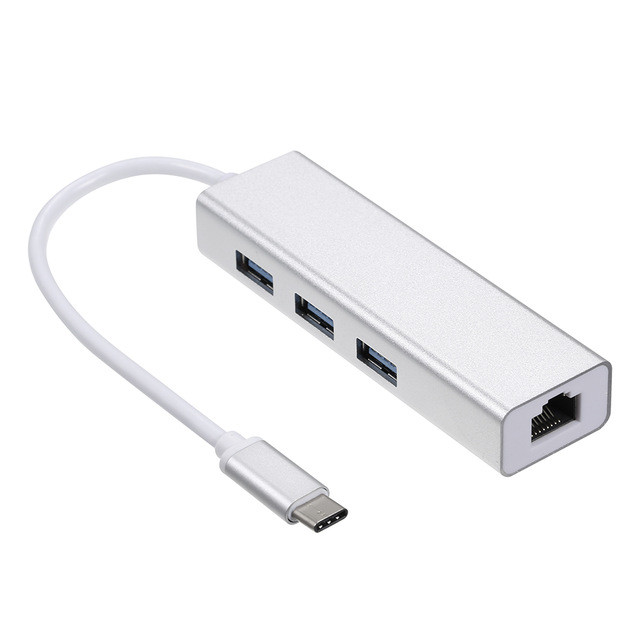 مبدل USB-C به LAN/USB3 مدل 3ports