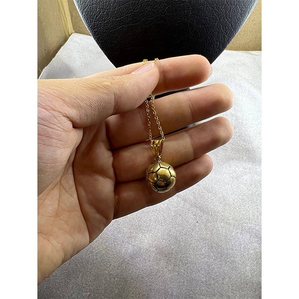 گردنبند مردانه مدل توپ فوتبال کد 547854