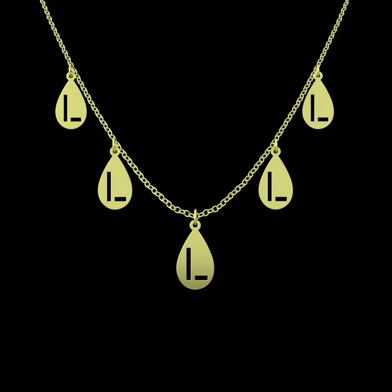 گردنبند طلا 18 عیار زنانه مدوپد مدل حرف L کد RNA12833