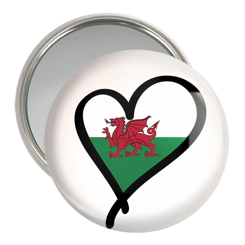 آینه جیبی خندالو مدل پرچم ولز  کد 20590