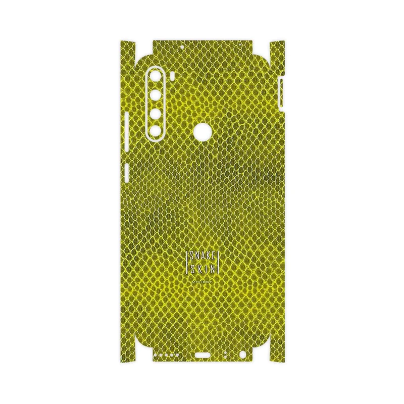 برچسب پوششی ماهوت مدل Yellow Snake Skin-FullSkin مناسب برای گوشی موبایل شیائومی Redmi Note 8 2021
