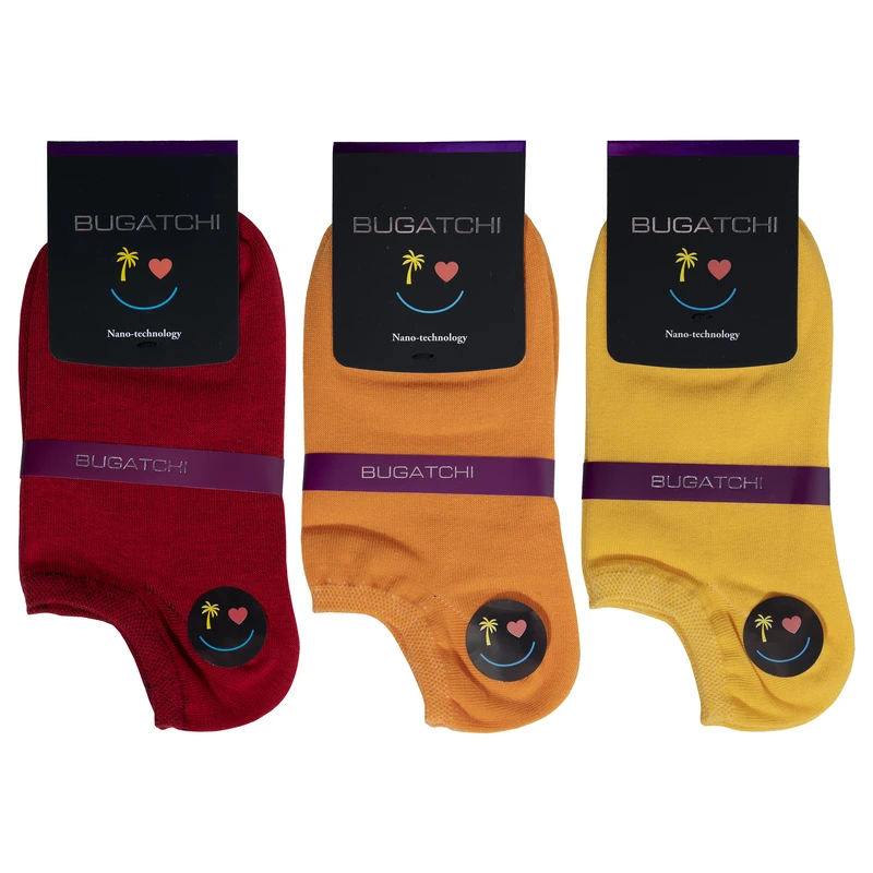 جوراب ساق کوتاه دخترانه بوگاتچی مدل BMZ04 مجموعه 3 عددی