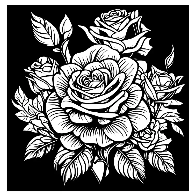 شابلون مدل گل کد SP415