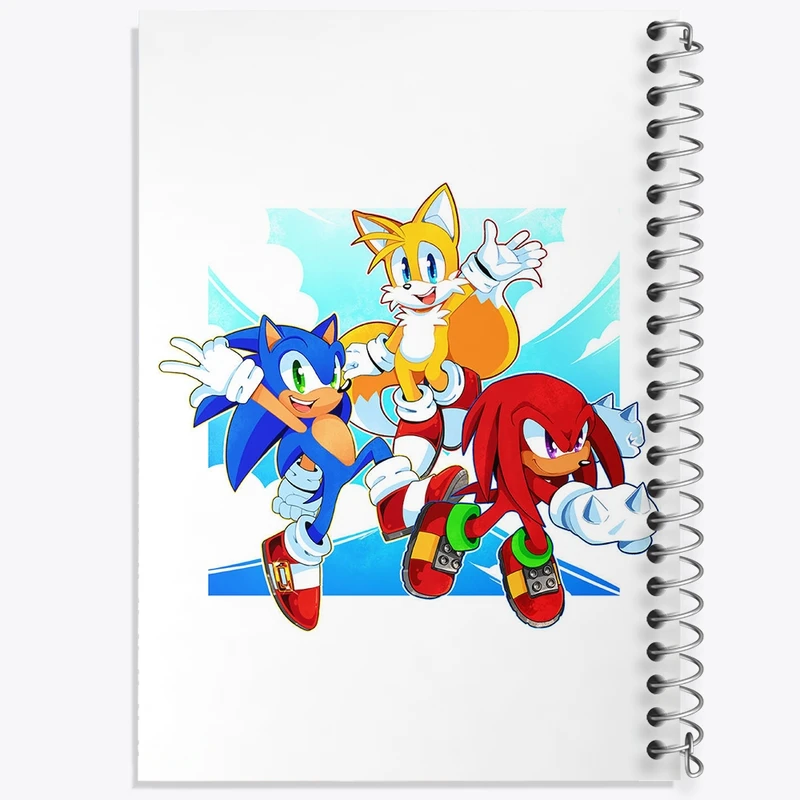 دفتر مشق 100 برگ خندالو طرح سونیک (Sonic) کد F2125