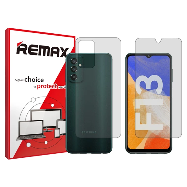 محافظ صفحه نمایش شفاف ریمکس مدل HyGEL مناسب برای گوشی موبایل سامسونگ Galaxy F13  به همراه محافظ پشت گوشی