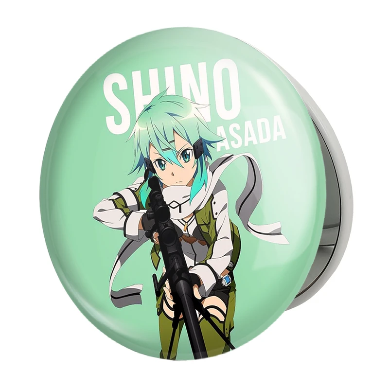 آینه جیبی خندالو طرح سینون انیمه هنر شمشیر زنی آنلاین مدل تاشو کد 10129 