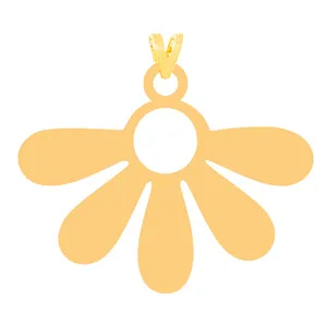 آویز گردنبند طلا 18 عیار زنانه کرابو مدل گلKr31553