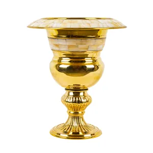 گلدان برنجی مدل صدفی کد 6819-6885