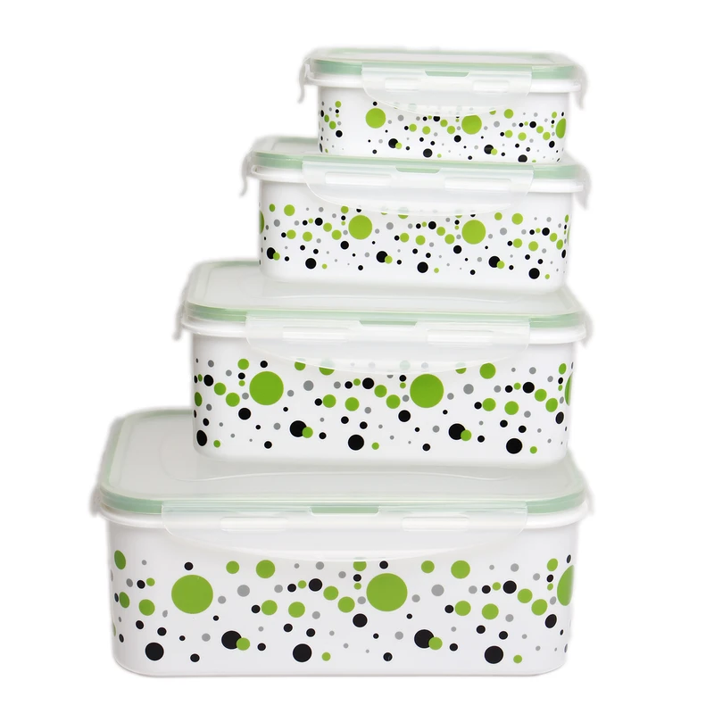 ظرف نگهدارنده طرح مستطیل مدل 1 بسته 4 عددی