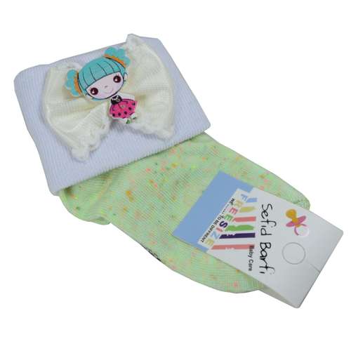 جوراب بچه گانه سفید برفی مدل Toy-Pesteh