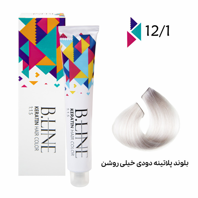 رنک مو بی لاین شماره 12.1 حجم 100 میلی لیتر رنگ بلوند پلاتینه دودی خیلی روشن