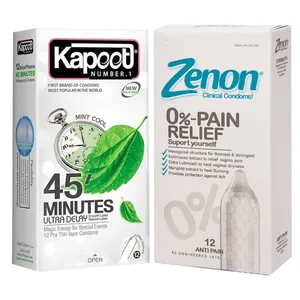 کاندوم کاپوت مدل 45 Minutes بسته 12 عددی به همراه کاندوم زنون مدل PAIN RELIEF بسته 12 عددی 