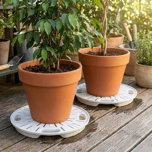 زیرگلدانی مدل زهکش جزیره کد 35cm بسته 2 عددی