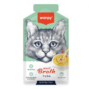 سوپ گربه ونپی بدون غلات مدل Meat Broth Tuna وزن ۵۰ گرم