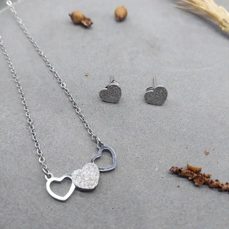 نیم ست زنانه مدل قلب