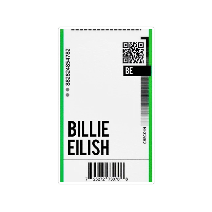 استیکر لپ تاپ ماسا دیزاین طرح Billie Eilish مدل STK1676