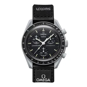 ساعت مچی عقربه‌ای کوارتز امگا سواچ مدل Mission to the Moon