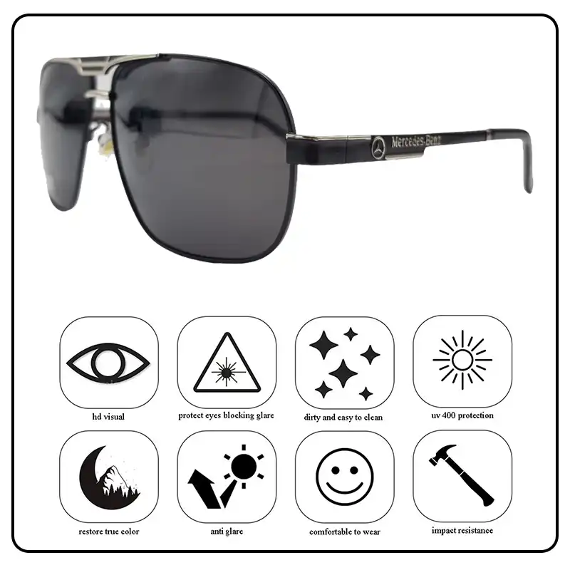 عینک آفتابی مردانه مرسدس بنز مدل 761-Blk