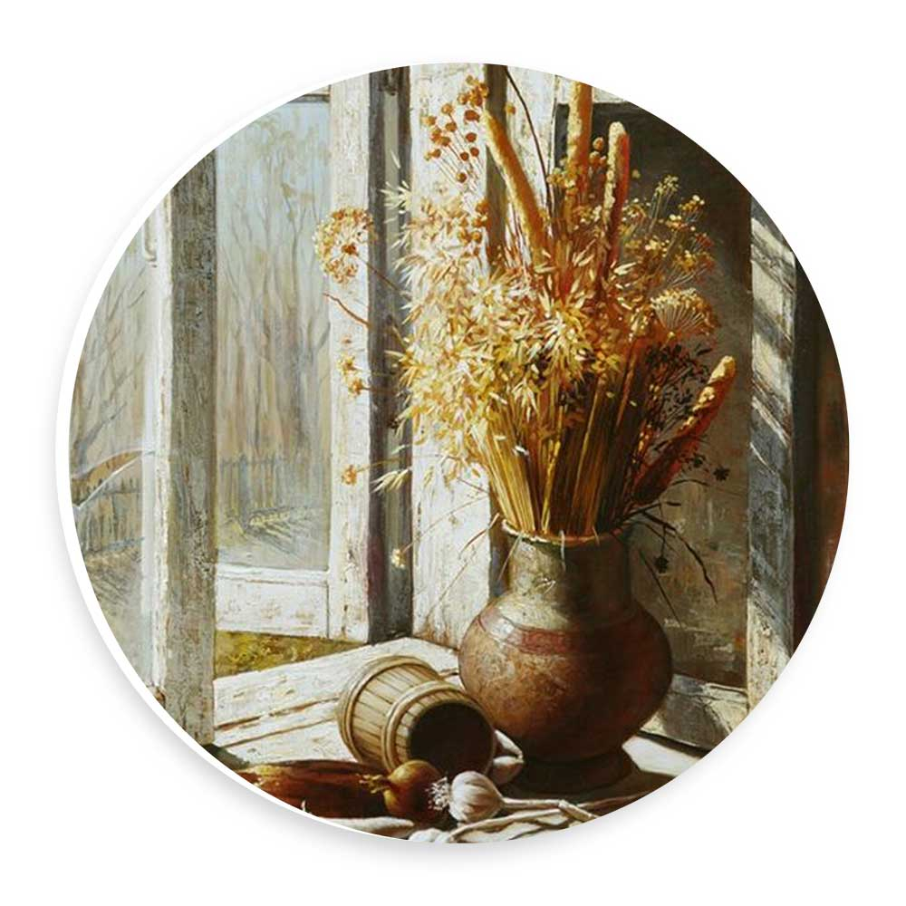 دیوارکوب طرح گلدان پشت پنجره مدل wtb870