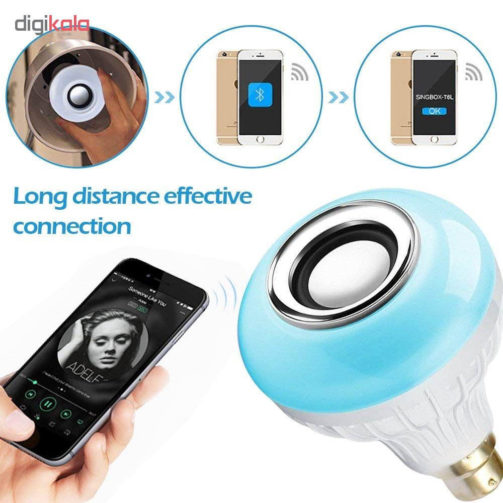 لامپ و اسپیکر بلوتوث هوشمند کد Smart LED Music Bulb