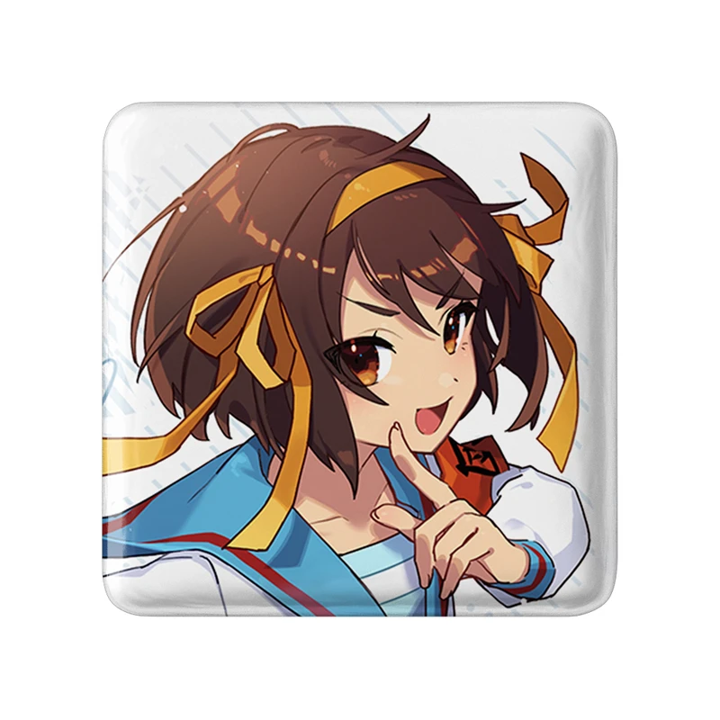 مگنت خندالو طرح هاروهی انیمه ناپدید شدن هارومی سوزومیا The Disappearance of Haruhi Suzumiya  مدل مربعی کد 23131