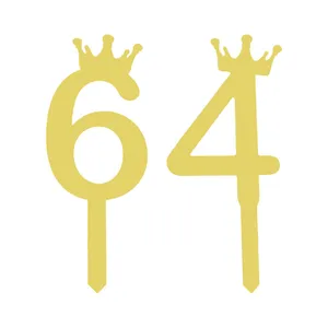 تاپر کیک هانستو مدل عدد 64 کد TPN64 مجموعه 2 عددی