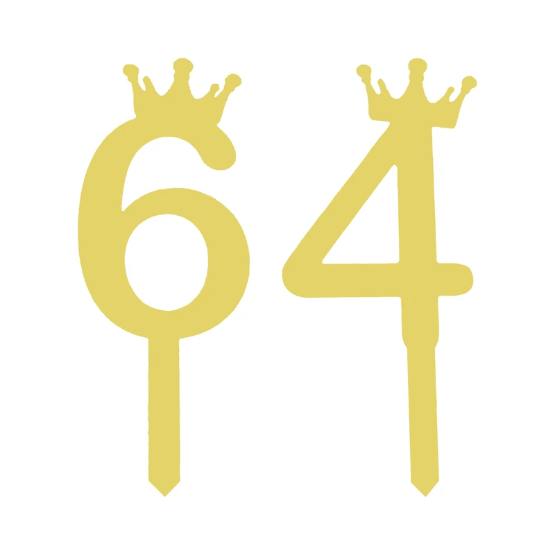 تاپر کیک هانستو مدل عدد 64 کد TPN64 مجموعه 2 عددی