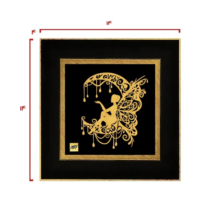 عکس شماره 2 : تابلو طلاکوب مارک گلد طرح ماه و فرشته تاینی کد tf113
