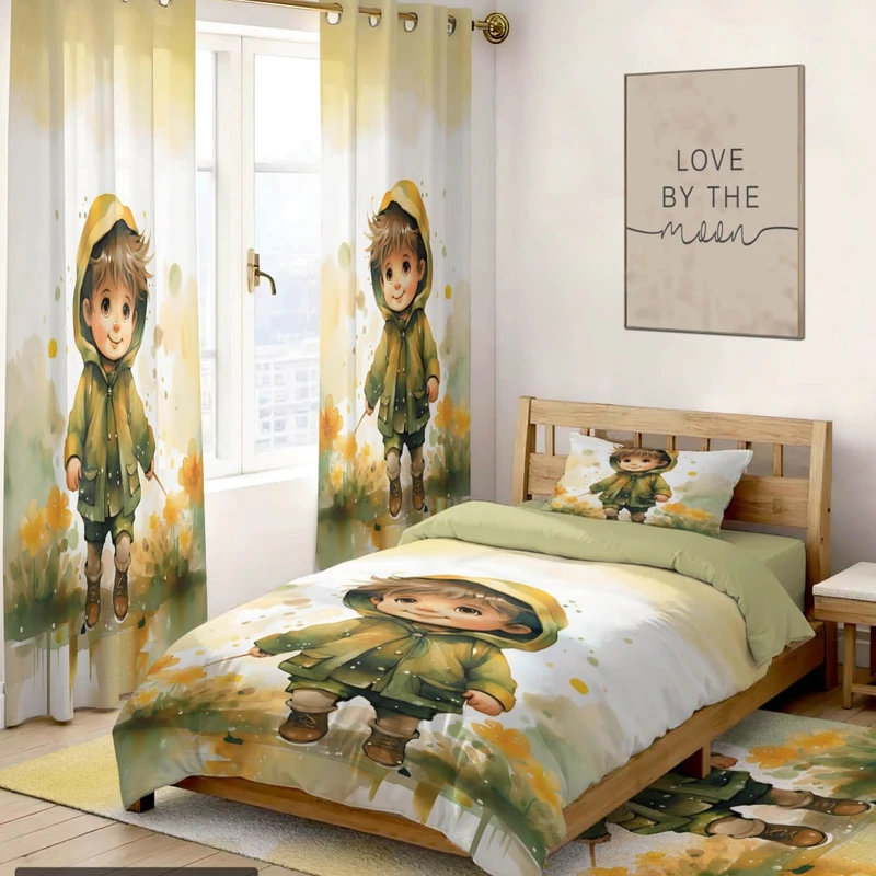 سرویس خواب یک نفره 4 تکه مدل پسرانه کد ۲۱۷۲